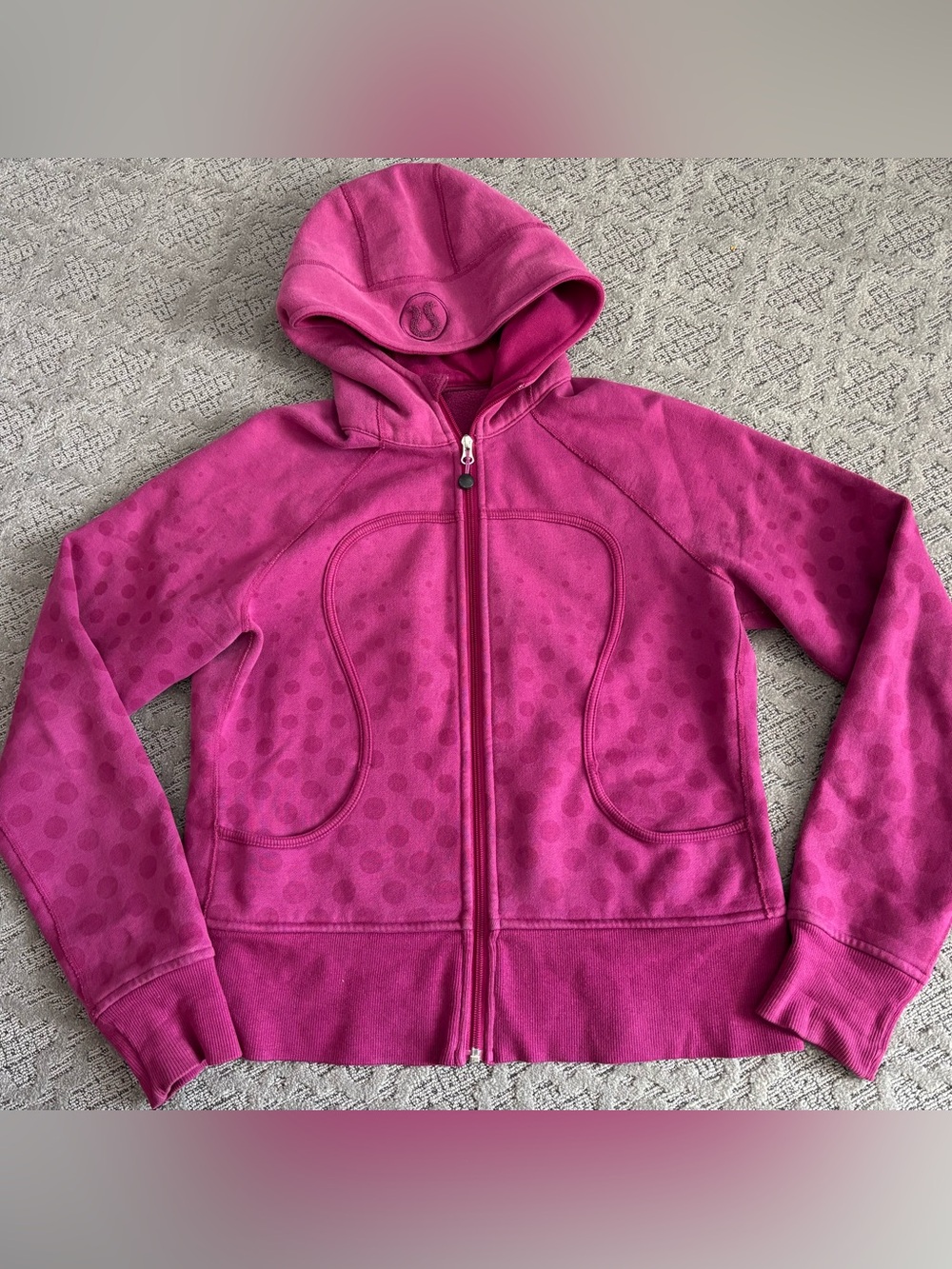 lululemon athletica womens Magenta Polka Dot Full‑Zip Hoodie